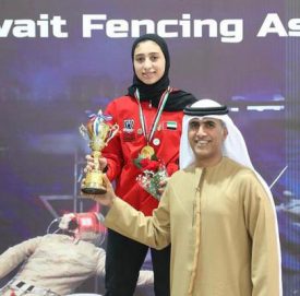 نورة البريكي تحصد 3 ذهبيات في البطولة العربية للأشبال والناشئين للمبارزة بالكويت