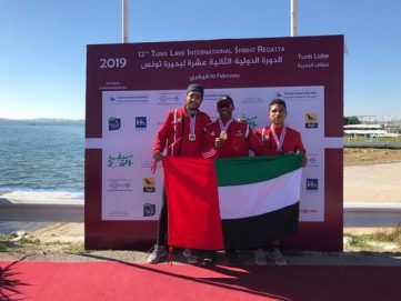 فريق التجديف لنادي الحمرية يحصد 4 ميداليات ملونة في بطولة بحيرة تونس الدولية