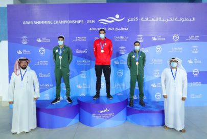 3  ميداليات للإمارات في افتتاح البطولة العربية للسباحة