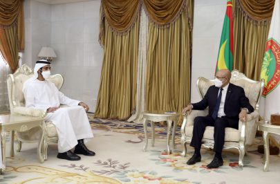 الرئيس الموريتاني يلتقي شخبوط بن نهيان ويبحثان الملفات الإقليمية ذات الاهتمام المشترك