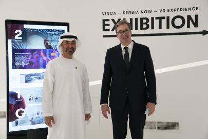 محمد بن زايد يزور جناح صربيا في “إكسبو 2020 دبي” ويلتقي رئيسها