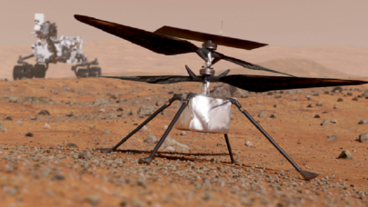 مروحية أمريكية تحلّق فوق كثبان رمل على المريخ