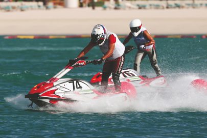 سباق دبي الدولي للدراجات المائية في شاطئ الشروق اليوم
