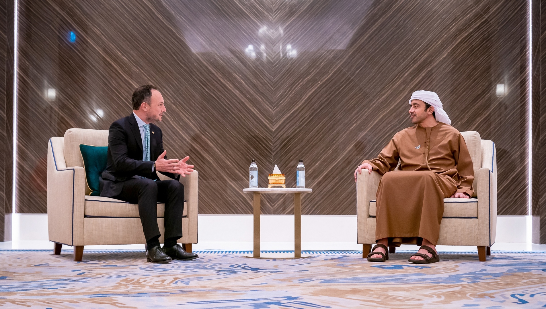 عبدالله بن زايد يبحث تعزيز التعاون مع  رئيس وزراء أندورا