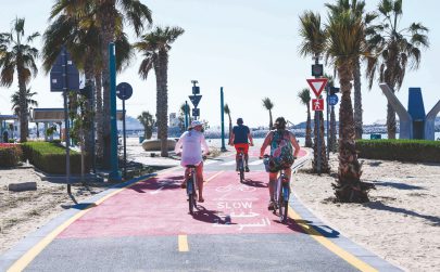 افتتاح مسار الدراجات الهوائية في شاطئ جميرا بطول 16كم