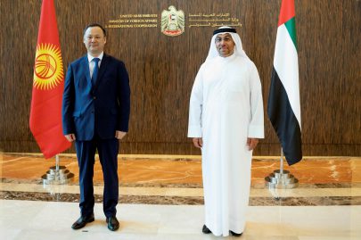 أحمد الصايغ يبحث سبل تطوير العلاقات مع وزير خارجية قيرغيزستان