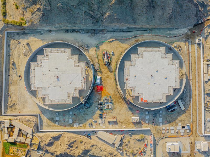 76.8 % نسبة الإنجاز بمشروع خزان المياه في حتا