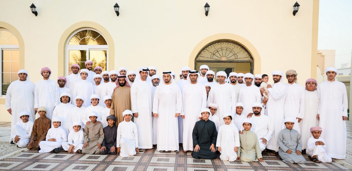 حمدان بن زايد يزور عائلة المرحوم سالم راشد عبيد المنصوري