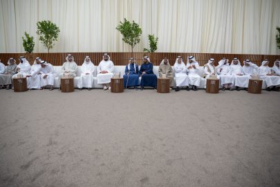 وليا عهد الفجيرة وأم القيوين يقدمان واجب العزاء في وفاة الشيخة مريم الفلاسي