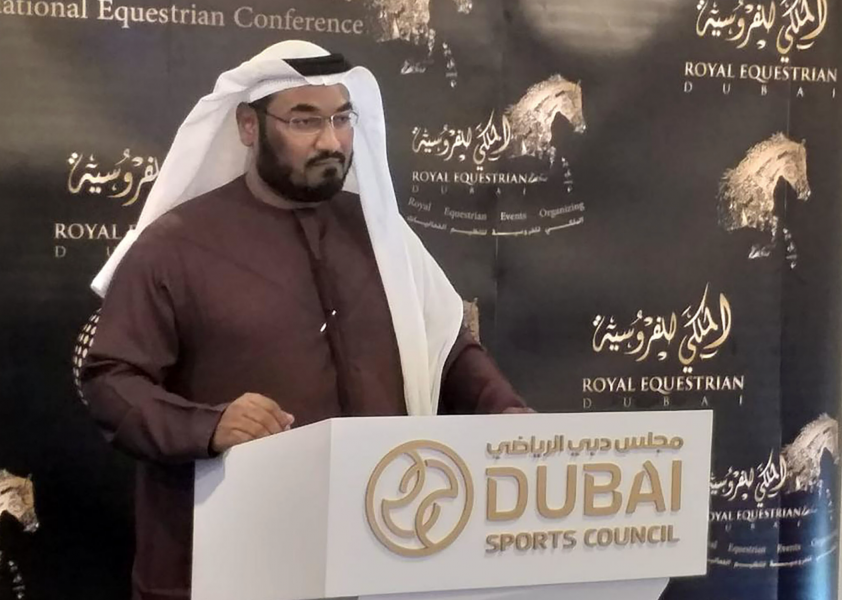 مصطفى عمشان: 17 جلسة ومتحدثون من 12 دولة في مؤتمر دبي الدولي للفروسية