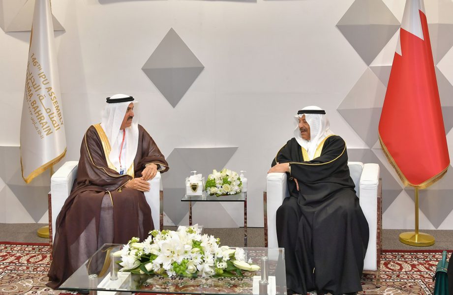 صقر غباش يلتقي رئيس مجلس الشورى البحريني