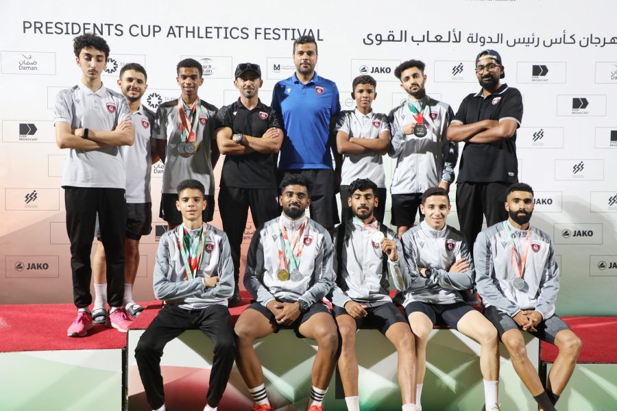 3 ذهبيات و5 فضيات لفريق الحمرية لألعاب القوى في كأس رئيس الدولة