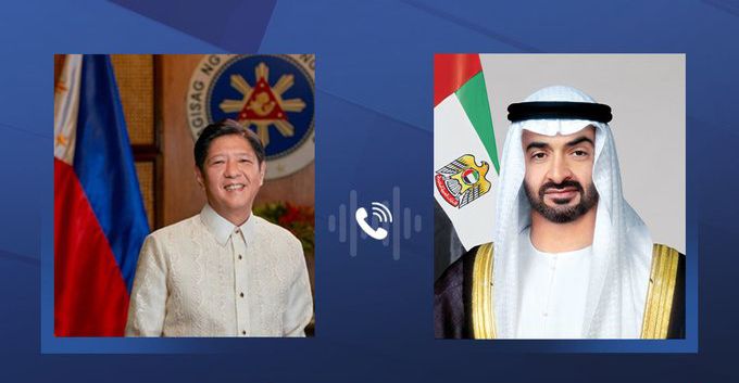 رئيس الدولة يتلقى اتصالاً هاتفياً من رئيس الفلبين