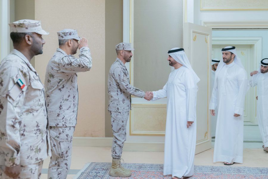 عبدالله بن سالم القاسمي يستقبل وفد قيادة الحرس الوطني