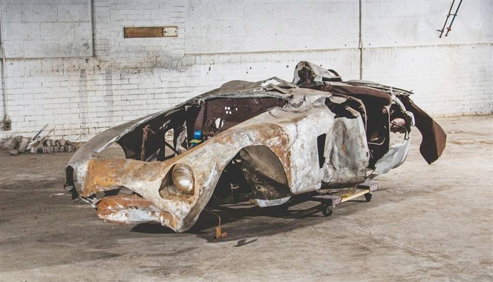 A Burnt-Out Ferrari Sports Car Body Sold for £1.5m at Auction: Plans for Restoration and Return to Racing