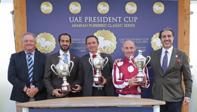 نجاح كبير للمحطة الثامنة من كأس رئيس الدولة للخيول العربية بمضمار “دونكستر”