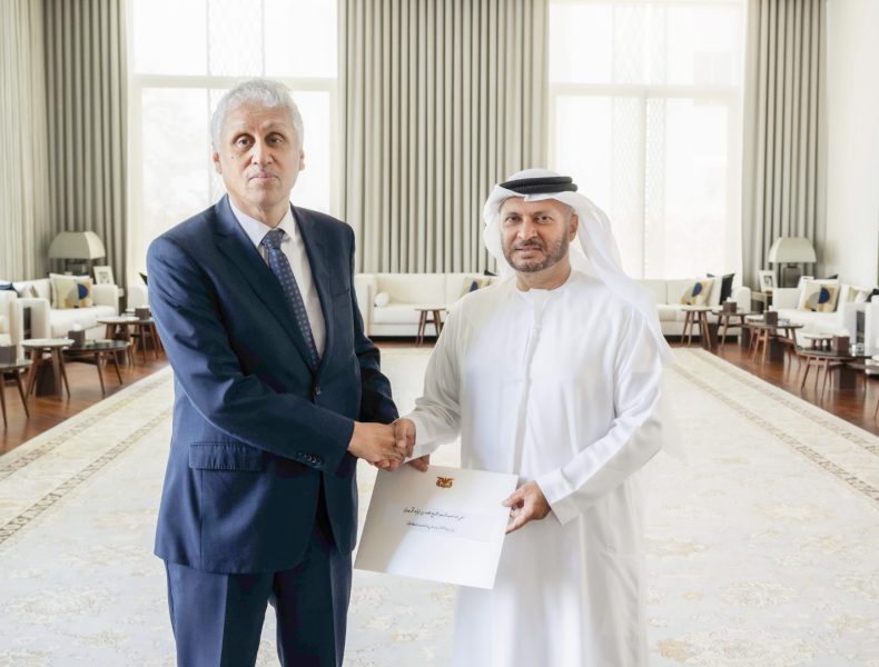 رئيس الدولة يتلقى رسالة خطية من رئيس مجلس القيادة الرئاسي اليمني