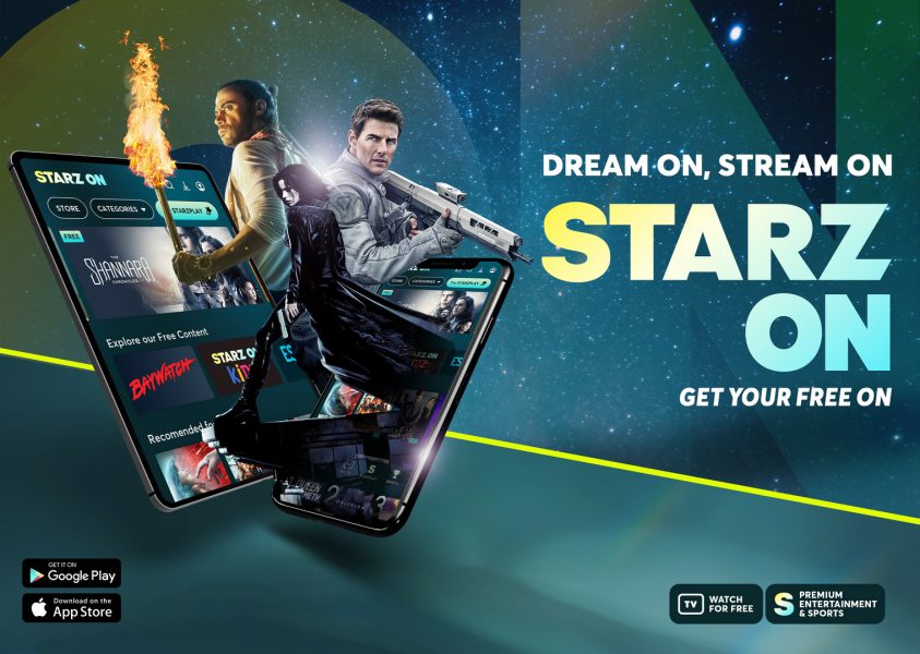  Evision من e& تطلق منصة  STARZ ON الأحدث للبث والمحتوى الترفيهي المجاني