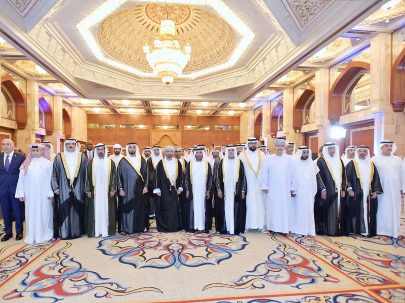 سرور بن محمد وسيف بن زايد يحضران حفل السفارة العمانية بمناسبة اليوم الوطني الـ 53