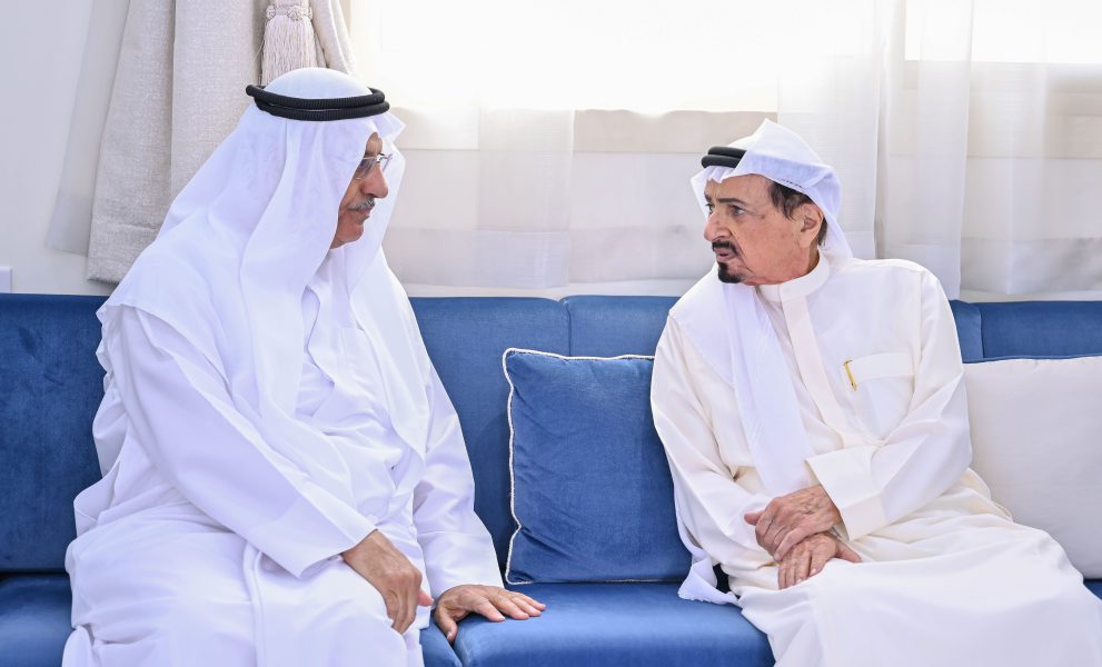 حاكم عجمان وولي عهده يتقبلان التعازي في وفاة الشيخة ميرة بنت علي النعيمي