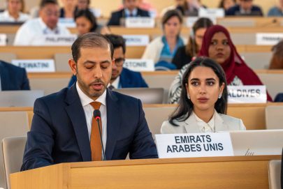 أمام الدورة السادسة والخمسين لمجلس حقوق الإنسان في جنيف الإمارات تدلي ببيان مشترك نيابة عن 69 دولة حول تغير المناخ وحقوق الإنسان