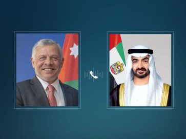 رئيس الدولة وملك الأردن يبحثان هاتفياً علاقات البلدين والتطورات الإقليمية