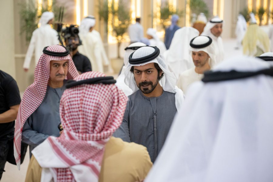 خليفة بن طحنون بن محمد يحضر حفل استقبال بمناسبة زفاف سلطان بن سعيد الظاهري