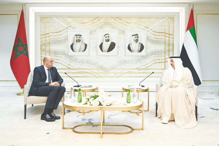 صقر غباش يبحث علاقات التعاون البرلماني مع رئيس مجلس المستشارين المغربي