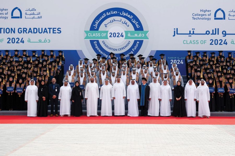 ذياب بن محمد بن زايد يشهد حفل تخريج طلبة «الامتياز» في كليات التقنية العليا