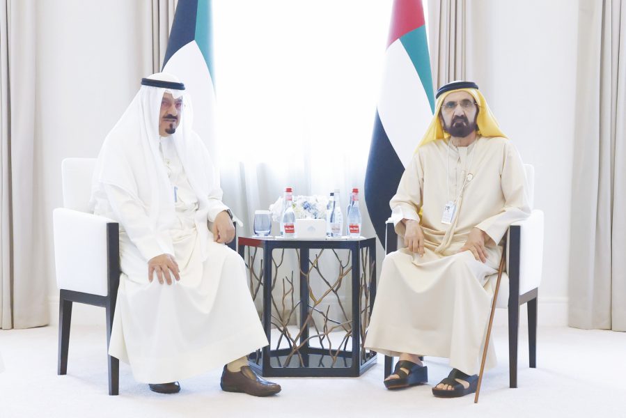 محمد بن راشد يلتقي الشيخ أحمد عبدالله الأحمد الصباح ويبحثان العلاقات الأخوية الراسخة