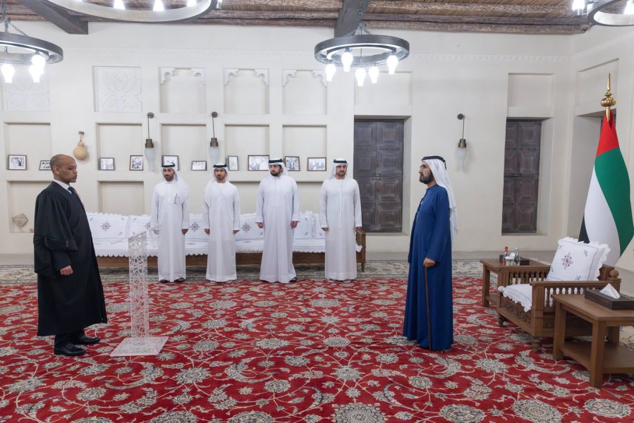 أمام محمد بن راشد .. 8 قضاة جدد في محاكم دبي يؤدون اليمين القانونية