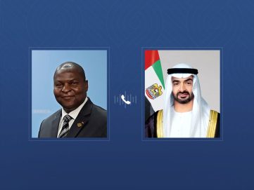 رئيس الدولة ورئيس أفريقيا الوسطى يبحثان هاتفياً علاقات التعاون بين البلدين