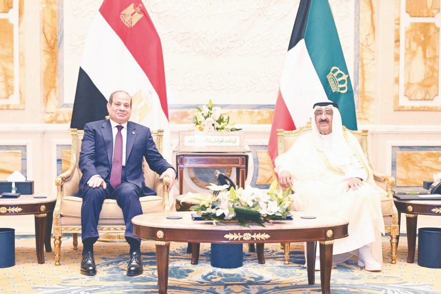 الكويت ومصر تؤكدان ضرورة تغليب ثقافة السلام لحل النزاعات في الشرق الأوسط