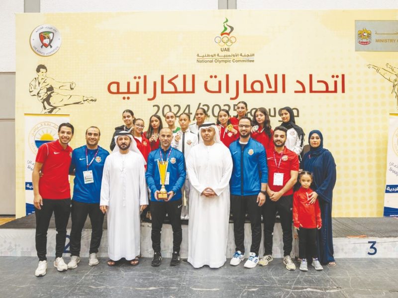 “شباب الأهلي” و”الشارقة” بطلا كأس الاتحاد للكاراتيه