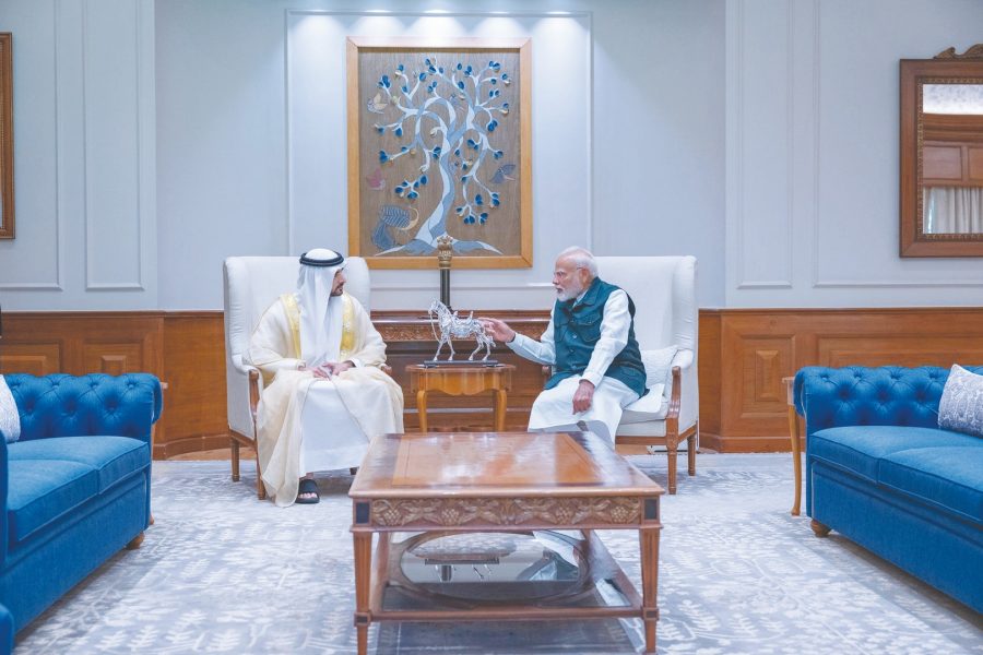 حمدان بن محمد يلتقي رئيس وزراء الهند ويبحثان مستقبل الشراكة الاستراتيجية بين البلدين وسبل تعزيزها