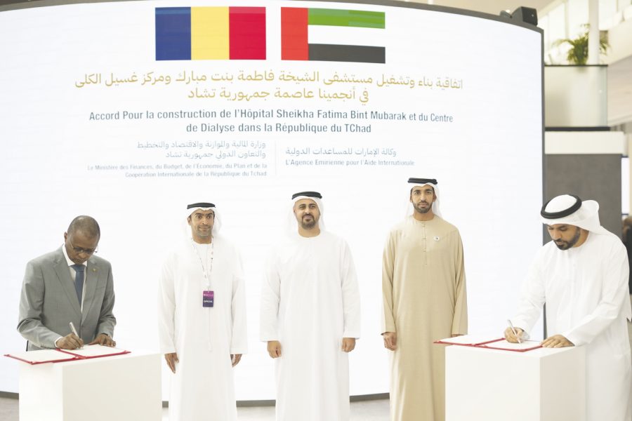 بتوجيهات رئيس الدولة.. الإمارات وتشاد تُوقعان اتفاقية بناء مستشفى الشيخة فاطمة بنت مبارك ومركز غسيل للكِلى في أنجمينا