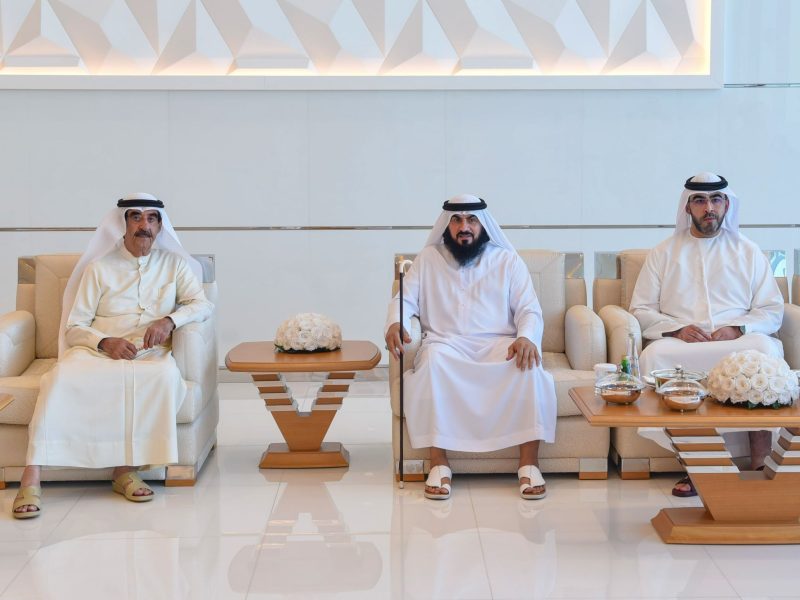 سعود بن راشد المعلا يقيم حفل استقبال بمناسبة عقد قران ولي عهد أم القيوين