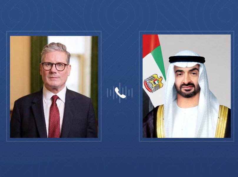 رئيس الدولة ورئيس الوزراء البريطاني يبحثان هاتفياً التطورات الإقليمية