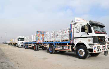 ضمن عملية “الفارس الشهم 3” .. دخول 214 شاحنة مساعدات إماراتية تحمل 4565 طنا إلى قطاع غزة منذ فتح المعابر