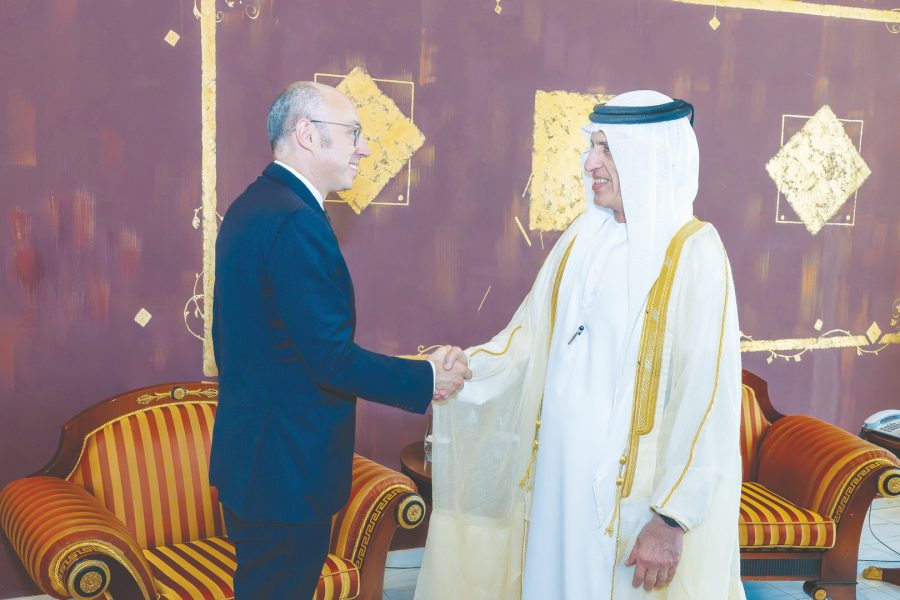 سعود بن صقر يستقبل سفير أوكرانيا