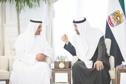 رئيس الدولة يستقبل حاكم الفجيرة ويبحثان شؤون الوطن والمواطن