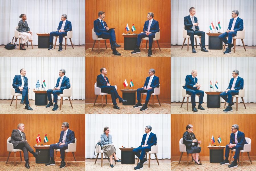 عبدالله بن زايد يلتقي عدداً من وزراء الخارجية وكبار المسؤولين في نيويورك