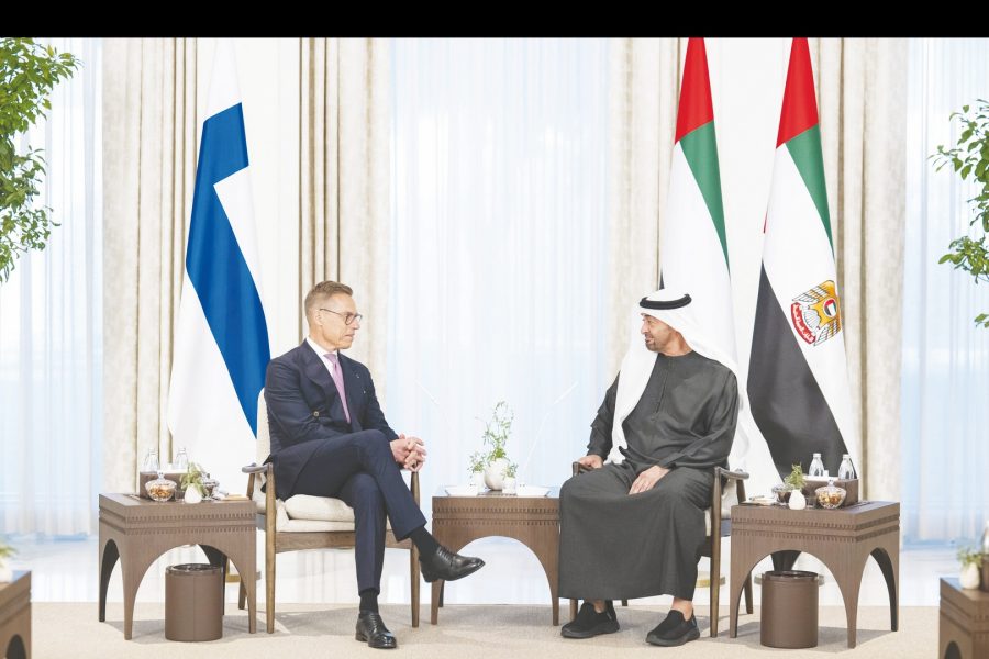 رئيس الدولة والرئيس الفنلندي يبحثان علاقات التعاون بين البلدين