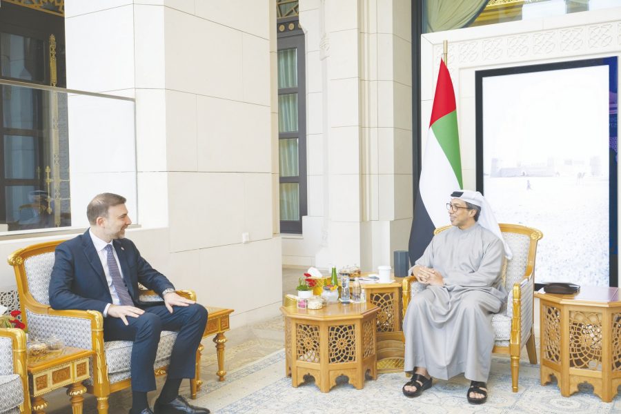 منصور بن زايد يبحث سبل تعزيز التعاون مع سفير لبنان لدى الدولة