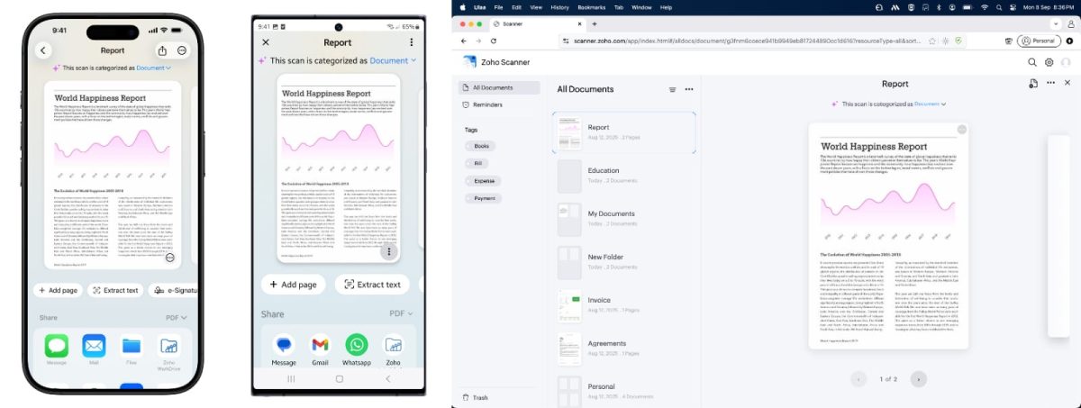 زوهو تكشف عن الجيل الجديد من حلول المسح الضوئي المدعومة بالذكاء الاصطناعي “زوهو سكانر” مع دعم كامل للغة العربية