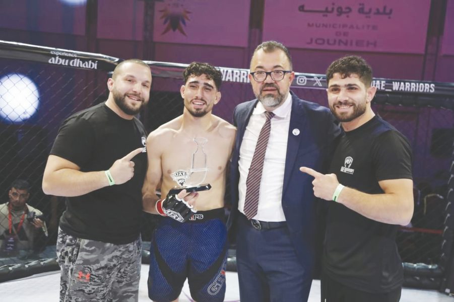 جورج عيد يفوز بلقب النزال الرئيسي في ” الطريق إلى أبوظبي” ضمن “محاربي الإمارات”