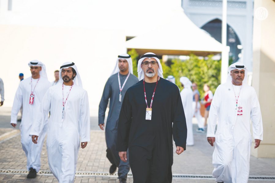 خالد بن محمد بن زايد يزور فعاليات اليوم الختامي لسباق جائزة الاتحاد للطيران الكبرى للفورمولا 1