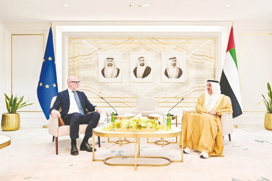 صقر غباش يلتقي عضو لجنة التجارة الدولية في البرلمان الأوروبي