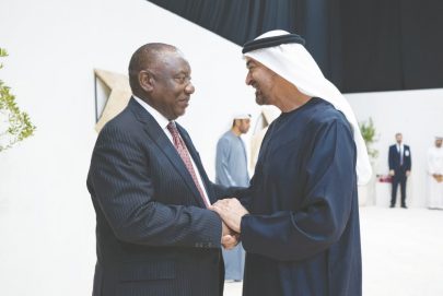 رئيس الدولة ورئيس جنوب أفريقيا يبحثان علاقات التعاون بين البلدين