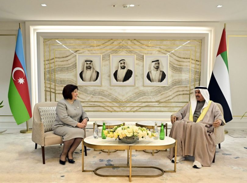 صقر غباش يستقبل رئيسة الجمعية الوطنية في أذربيجان